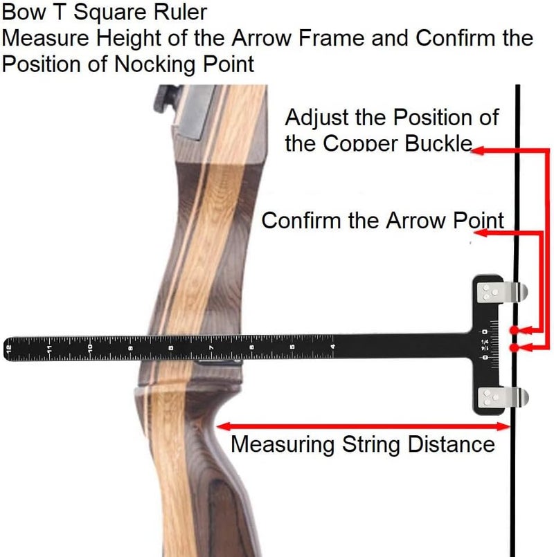 AHOSOUTLY Archery Bow String Nocking Points Set with T Square Ruler Nocking Buckle Pliers and 8pcs Nocking Buckle Set,for Recurve and Compound Bowstring Accessories - Image 4